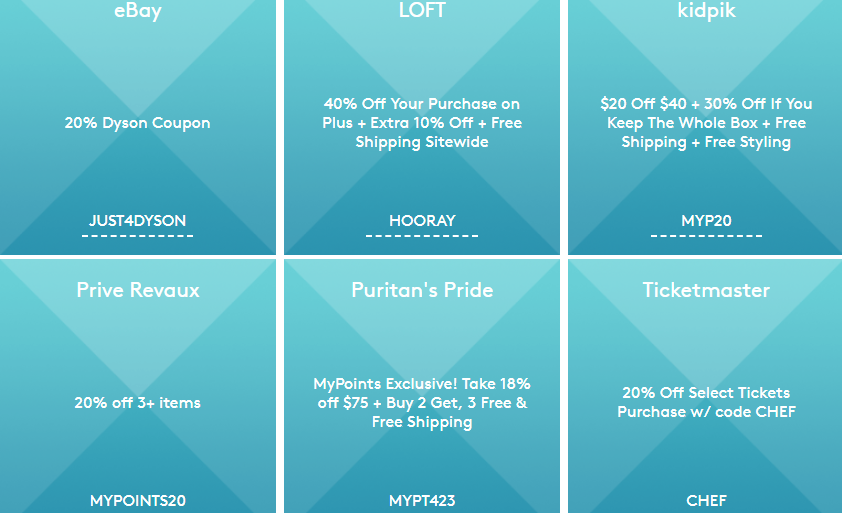 Mypoints coupon codes