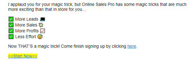 Online Sales Pro Claims